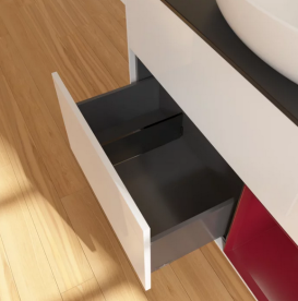 Тумба под раковину Villeroy & Boch Finion 100х50,1 см с подсветкой МДФ глянцевый белый лак/стекло черное матовое FA22HBGF