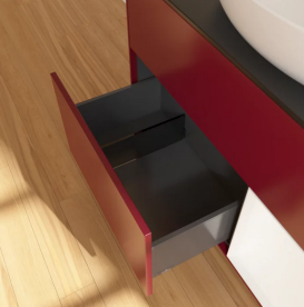 Тумба под раковину Villeroy & Boch Finion 100х50,1 см с подсветкой МДФ пион матовый лак/стекло черное матовое FA22MTHB