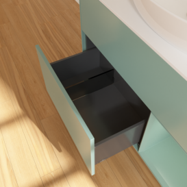 Тумба под раковину Villeroy & Boch Finion 100х50,1 см с подсветкой МДФ оливковый матовый лак/стекло белое матовое FA21GMGM