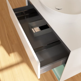 Тумба под раковину Villeroy & Boch Finion 100х50,1 см с подсветкой МДФ белый матовый лак/стекло белое матовое FA21GMMT