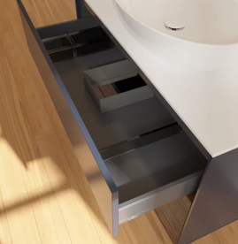 Тумба под раковину Villeroy & Boch Finion 100х50,1 см с подсветкой МДФ темно-синий матовый лак/стекло белое матовое FA21GNHG