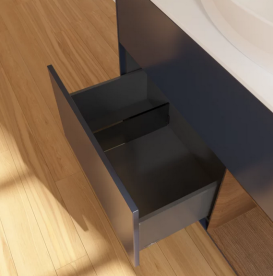 Тумба под раковину Villeroy & Boch Finion 100х50,1 см с подсветкой МДФ темно-синий матовый лак/стекло белое матовое FA21GNHG