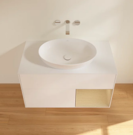 Тумба под раковину Villeroy & Boch Finion 100х50,1 см с подсветкой МДФ белый матовый лак/стекло белое матовое FA21PCMT