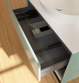 Тумба под раковину Villeroy & Boch Finion 100х50,1 см с подсветкой МДФ оливковый матовый лак/стекло белое матовое FA21PDGM