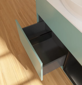 Тумба под раковину Villeroy & Boch Finion 100х50,1 см с подсветкой МДФ оливковый матовый лак/стекло белое матовое FA21PDGM