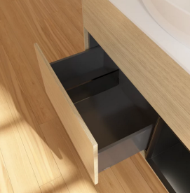 Тумба под раковину Villeroy & Boch Finion 100х50,1 см с подсветкой МДФ шпон дуба/стекло белое матовое FA21PDPC