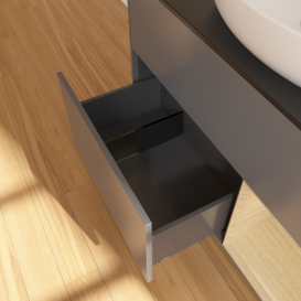 Тумба под раковину Villeroy & Boch Finion 100х50,1 см с подсветкой МДФ антрацит матовый лак/стекло черное матовое FA22PCGK