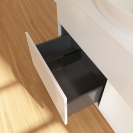 Тумба под раковину Villeroy & Boch Finion 100х50,1 см с подсветкой МДФ глянцевый белый лак/стекло белое матовое GA21GFGF