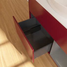 Тумба под раковину Villeroy & Boch Finion 100х50,1 см с подсветкой МДФ пион матовый лак/стекло белое матовое GA21GKHB