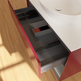 Тумба под раковину Villeroy & Boch Finion 100х50,1 см с подсветкой МДФ пион матовый лак/стекло белое матовое GA21GKHB