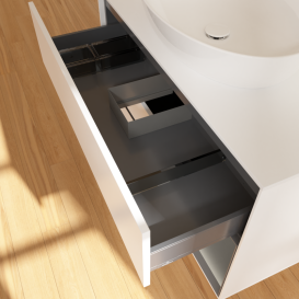 Тумба под раковину Villeroy & Boch Finion 100х50,1 см с подсветкой МДФ белый матовый лак/стекло белое матовое GA21GKMT