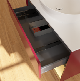 Тумба под раковину Villeroy & Boch Finion 100х50,1 см с подсветкой МДФ пион матовый лак/стекло белое матовое GA21HFHB