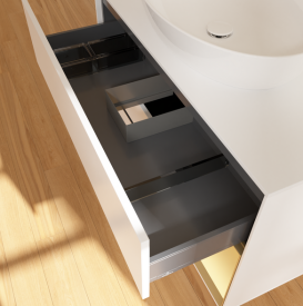 Тумба под раковину Villeroy & Boch Finion 100х50,1 см с подсветкой МДФ белый матовый лак/стекло белое матовое GA21HFMT