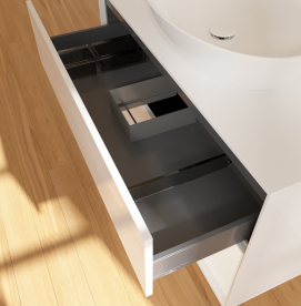 Тумба под раковину Villeroy & Boch Finion 100х50,1 см с подсветкой МДФ глянцевый белый лак/стекло белое матовое GA21MTGF