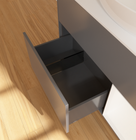 Тумба под раковину Villeroy & Boch Finion 100х50,1 см с подсветкой МДФ антрацит матовый лак/стекло белое матовое GA21MTGK