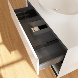 Тумба под раковину Villeroy & Boch Finion 100х50,1 см с подсветкой МДФ белый матовый лак/стекло белое матовое GA21PDMT