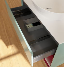 Тумба под раковину Villeroy & Boch Finion 100х50,1 см с подсветкой МДФ оливковый матовый лак/стекло белое матовое GA21HBGM