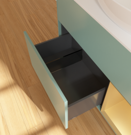 Тумба под раковину Villeroy & Boch Finion 100х50,1 см с подсветкой МДФ оливковый матовый лак/стекло белое матовое  GA21HFGM