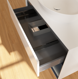 Тумба под раковину Villeroy & Boch Finion 100х50,1 см с подсветкой МДФ глянцевый белый лак/стекло белое матовое GA21HGGF