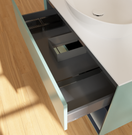 Тумба под раковину Villeroy & Boch Finion 100х50,1 см с подсветкой МДФ оливковый матовый лак/стекло белое матовое GA21HGGM