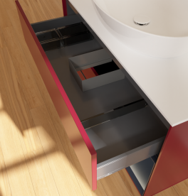 Тумба под раковину Villeroy & Boch Finion 100х50,1 см с подсветкой МДФ пион матовый лак/стекло белое матовое GA21HGHB