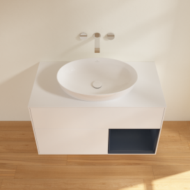 Тумба под раковину Villeroy & Boch Finion 100х50,1 см с подсветкой МДФ белый матовый лак/стекло белое матовое GA21HGMT