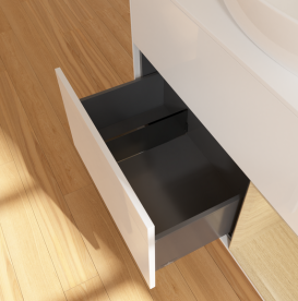 Тумба под раковину Villeroy & Boch Finion 100х50,1 см с подсветкой МДФ глянцевый белый лак/стекло белое матовое GA21PCGF