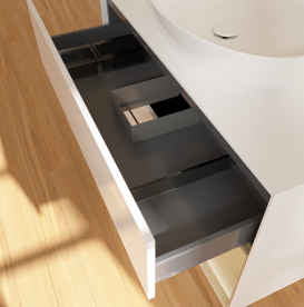 Тумба под раковину Villeroy & Boch Finion 100х50,1 см с подсветкой МДФ глянцевый белый лак/стекло белое матовое GA21PCGF