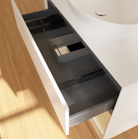 Тумба под раковину Villeroy & Boch Finion 100х50,1 см с подсветкой МДФ белый матовый лак/стекло белое матовое GA21PCMT