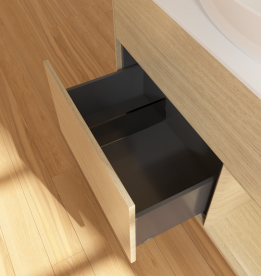 Тумба под раковину Villeroy & Boch Finion 100х50,1 см с подсветкой МДФ шпон дуба/стекло белое матовое GA21PCPC