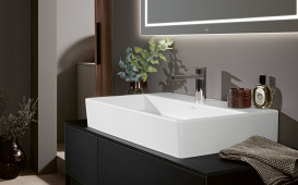 Тумба под раковину Villeroy & Boch Finion 120х50,1 см с подсветкой МДФ черный матовый лак/стекло черное матовое F162PDPD