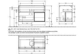 Тумба под раковину Villeroy & Boch Finion 100х50,1 см с подсветкой МДФ оливковый матовый лак/стекло черное матовое GA22HGGM