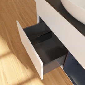 Тумба под раковину Villeroy & Boch Finion 100х50,1 см с подсветкой МДФ белый матовый лак/стекло черное матовое GA22HGMT