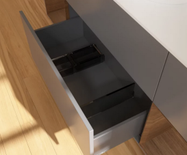 Тумба под раковину Villeroy & Boch Finion 160х50,1 см с подсветкой МДФ антрацит матовый лак/стекло белое матовое G981GNGK