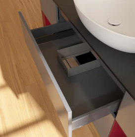 Тумба под раковину Villeroy & Boch Finion 160х50,1 см с подсветкой МДФ антрацит матовый лак/стекло черное матовое G982HBGK