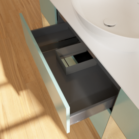 Тумба под раковину Villeroy & Boch Finion 160х50,1 см с подсветкой МДФ оливковый матовый лак/стекло белое матовое G981PCGM