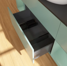 Тумба под раковину Villeroy & Boch Finion 160х50,1 см с подсветкой МДФ оливковый матовый лак/стекло черное матовое G982GMGM