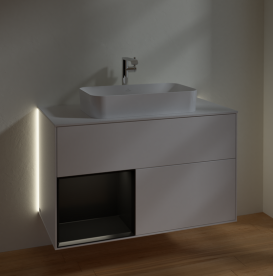 Тумба под раковину Villeroy & Boch Finion 100х50,1 см с подсветкой МДФ белый матовый лак/стекло белое матовое G241PDMT