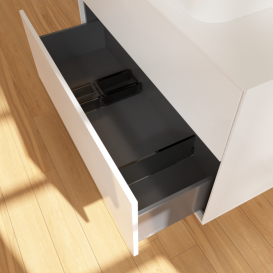 Тумба под раковину Villeroy & Boch Finion 100х50,1 см МДФ глянцевый белый лак/стекло белое матовое F64100GF