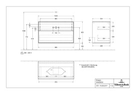 Тумба під раковину Villeroy & Boch Finion 100х50,1 см МДФ білий матовий лак/скло біле матове F64100MT