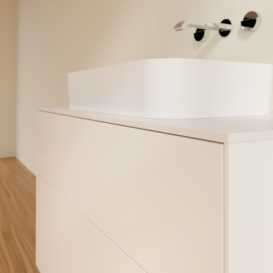 Тумба під раковину Villeroy & Boch Finion 100х50,1 см МДФ білий матовий лак/скло біле матове F64100MT