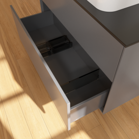 Тумба под раковину Villeroy & Boch Finion 100х50,1 см МДФ антрацит матовый лак/стекло черное матовое F64200GK