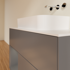 Тумба под раковину Villeroy & Boch Finion 100х50,1 см с подсветкой МДФ антрацит матовый лак/стекло белое матовое F651GKGK