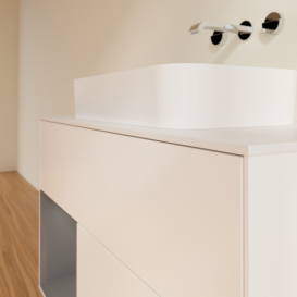 Тумба под раковину Villeroy & Boch Finion 100х50,1 см с подсветкой МДФ белый матовый лак/стекло белое матовое F651GKMT