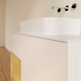 Тумба под раковину Villeroy & Boch Finion 100х50,1 см с подсветкой МДФ белый матовый лак/стекло белое матовое F651HFMT