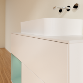 Тумба под раковину Villeroy & Boch Finion 100х50,1 см с подсветкой МДФ белый матовый лак/стекло белое матовое F651GMMT