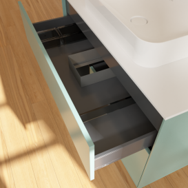 Тумба под раковину Villeroy & Boch Finion 100х50,1 см с подсветкой МДФ оливковый матовый лак/стекло белое матовое F651PDGM