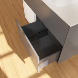 Тумба под раковину Villeroy & Boch Finion 100х50,1 см с подсветкой МДФ антрацит матовый лак/стекло белое матовое G651GFGK