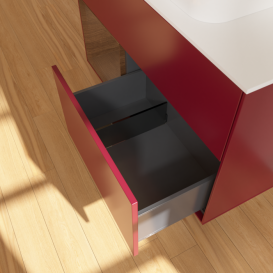 Тумба под раковину Villeroy & Boch Finion 100х50,1 см с подсветкой МДФ пион матовый лак/стекло белое матовое G651GNHB