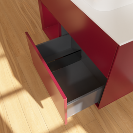 Тумба под раковину Villeroy & Boch Finion 100х50,1 см с подсветкой МДФ пион матовый лак/стекло белое матовое G651HBHB